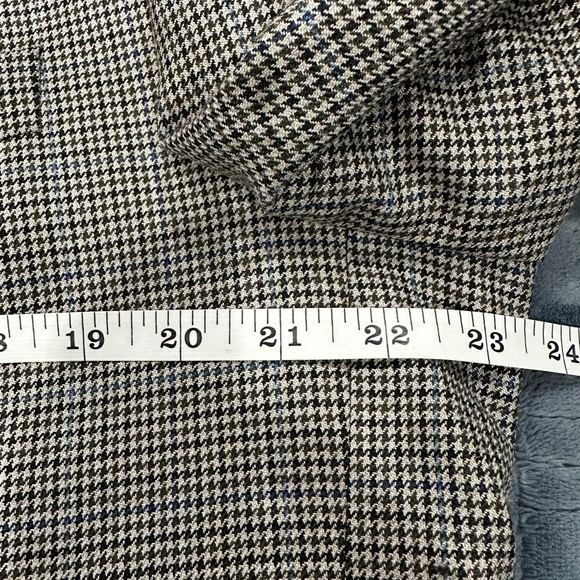 Lauren Ralph Lauren Silk Blazer Jacket Mens 44L Houndstooth Windowpane Gray - Picture 5 of 7